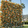 Orange, Yellow and Peach Greenery Premium Flower Backdrops | 095
