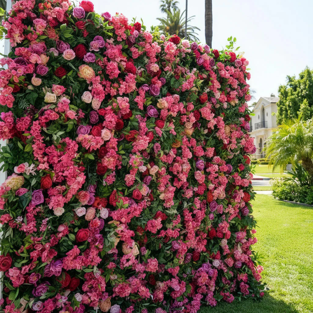 Pink & Greenery Flurry Premium Flower Backdrops | 116