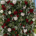 Red, White and Greenery Premium Flower Backdrops | 295