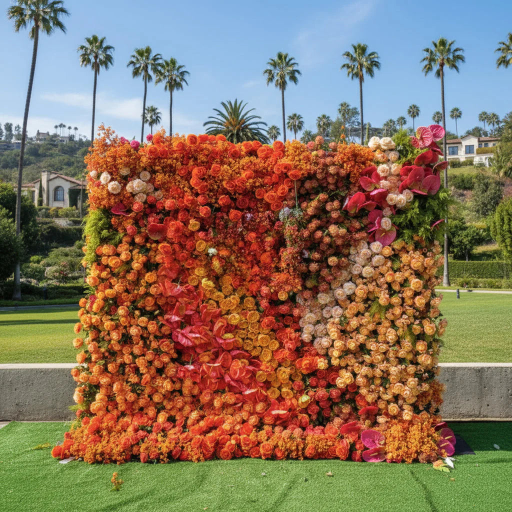 Orange, Brown and Pink Premium Flower Backdrops | 213