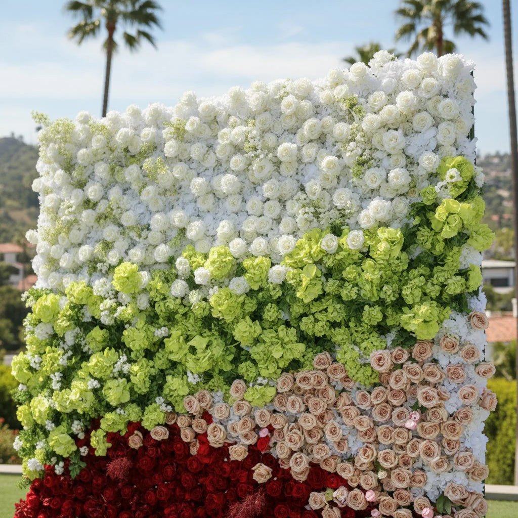 White, Green, Red and Pink Premium Rose Flower Backdrops | 327