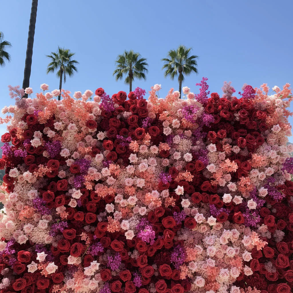 Fuscia Pink and Red Premium Flower Backdrops | 230