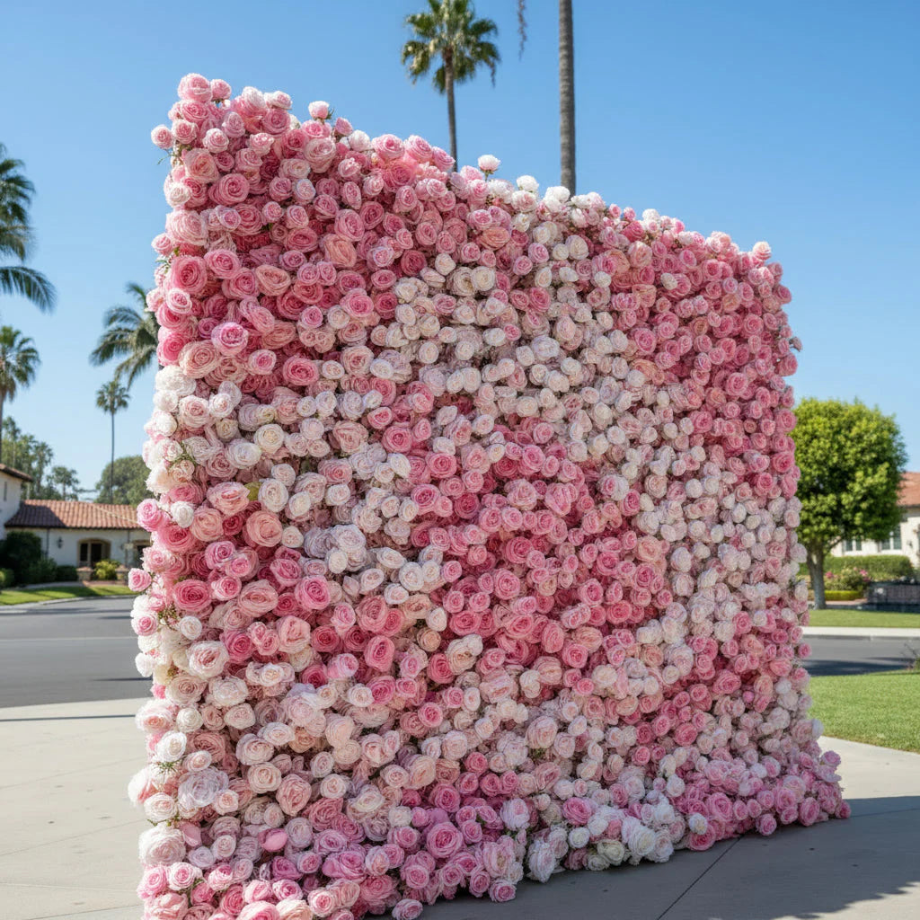 All Pink Wild Rose Premium Flower Backdrops | 028