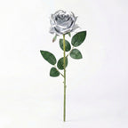 Premium Artificial Rose Stem | Silver