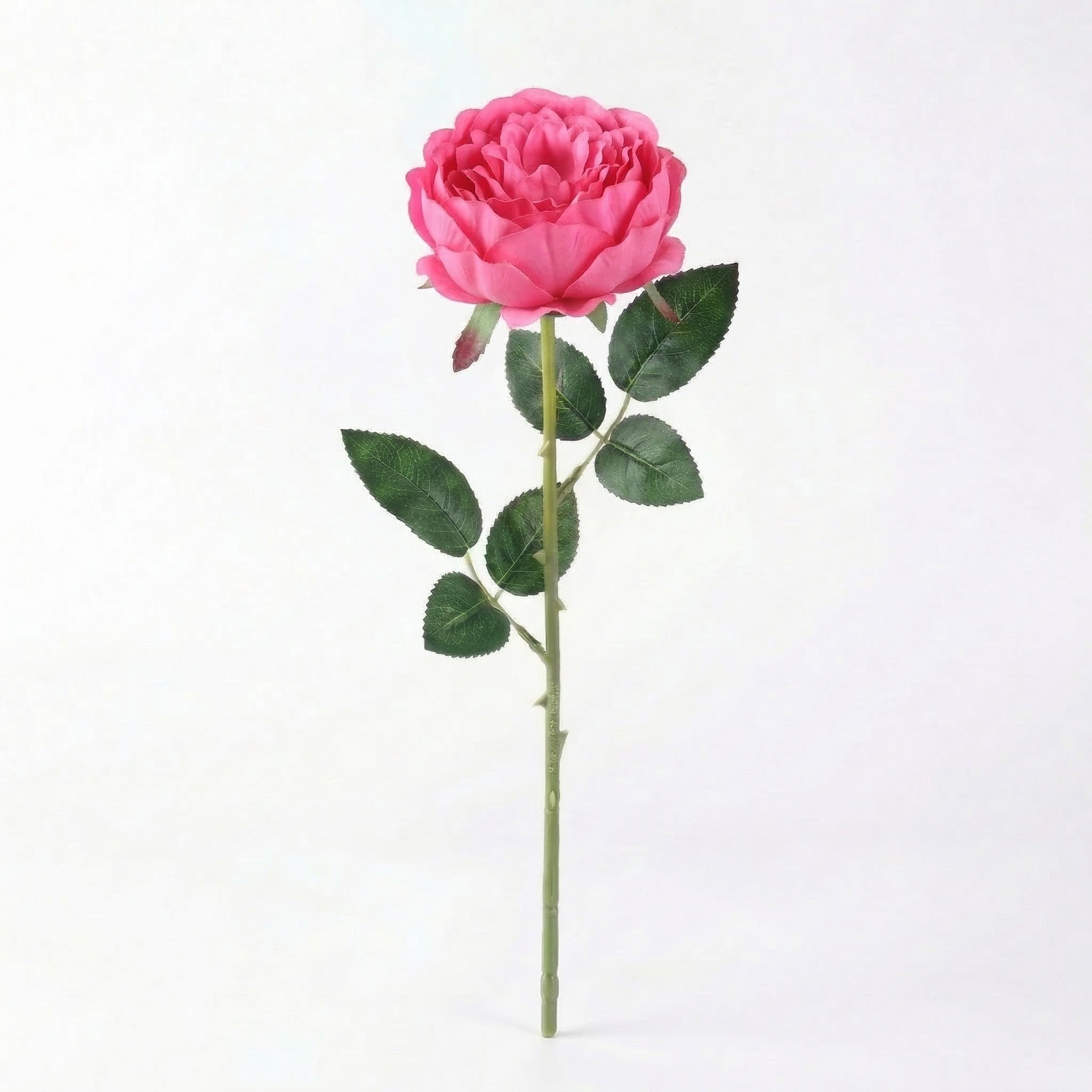 Real Touch Rose Peony Stem | Bright Pink