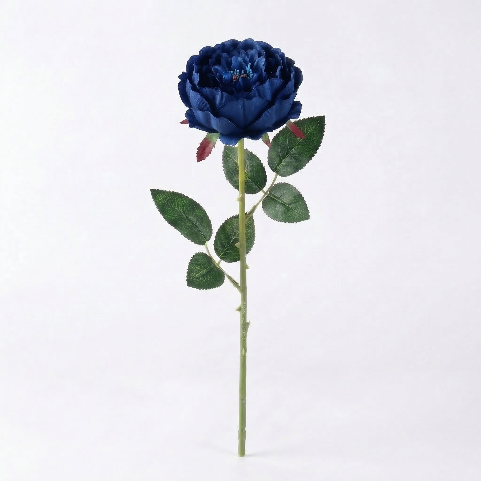 Real Touch Rose Peony Stem | Dark Blue