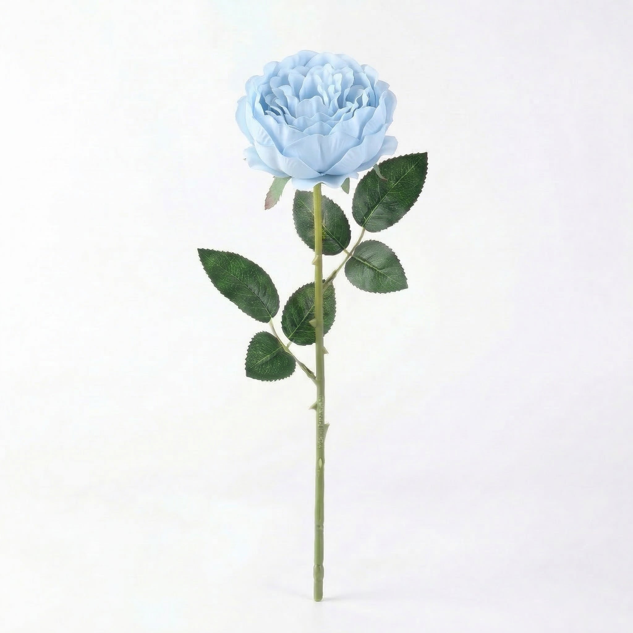Real Touch Rose Peony Stem | Light Blue