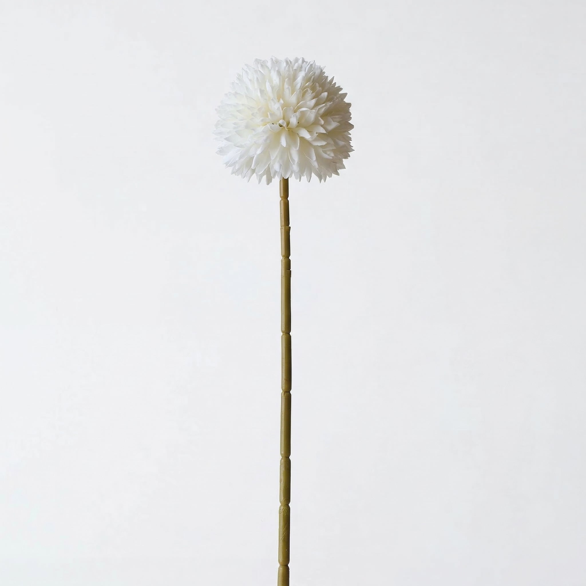 Real Touch Chrysanthemum Ball Stem | White