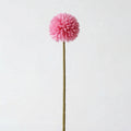 Real Touch Chrysanthemum Ball Stem | Bright Pink