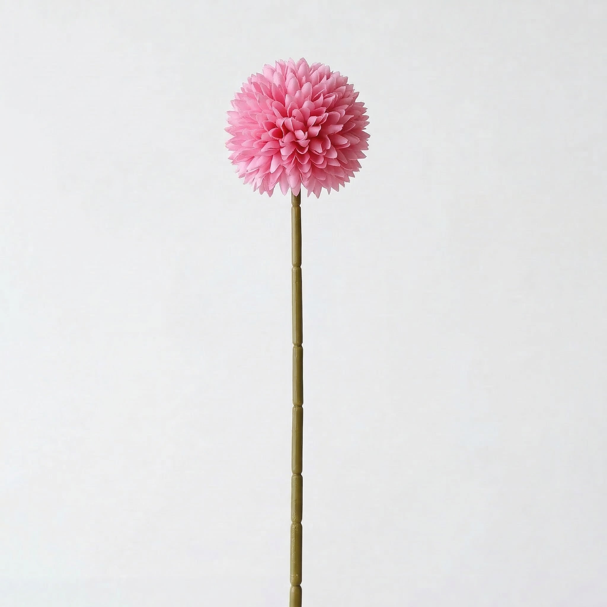 Real Touch Chrysanthemum Ball Stem | Bright Pink