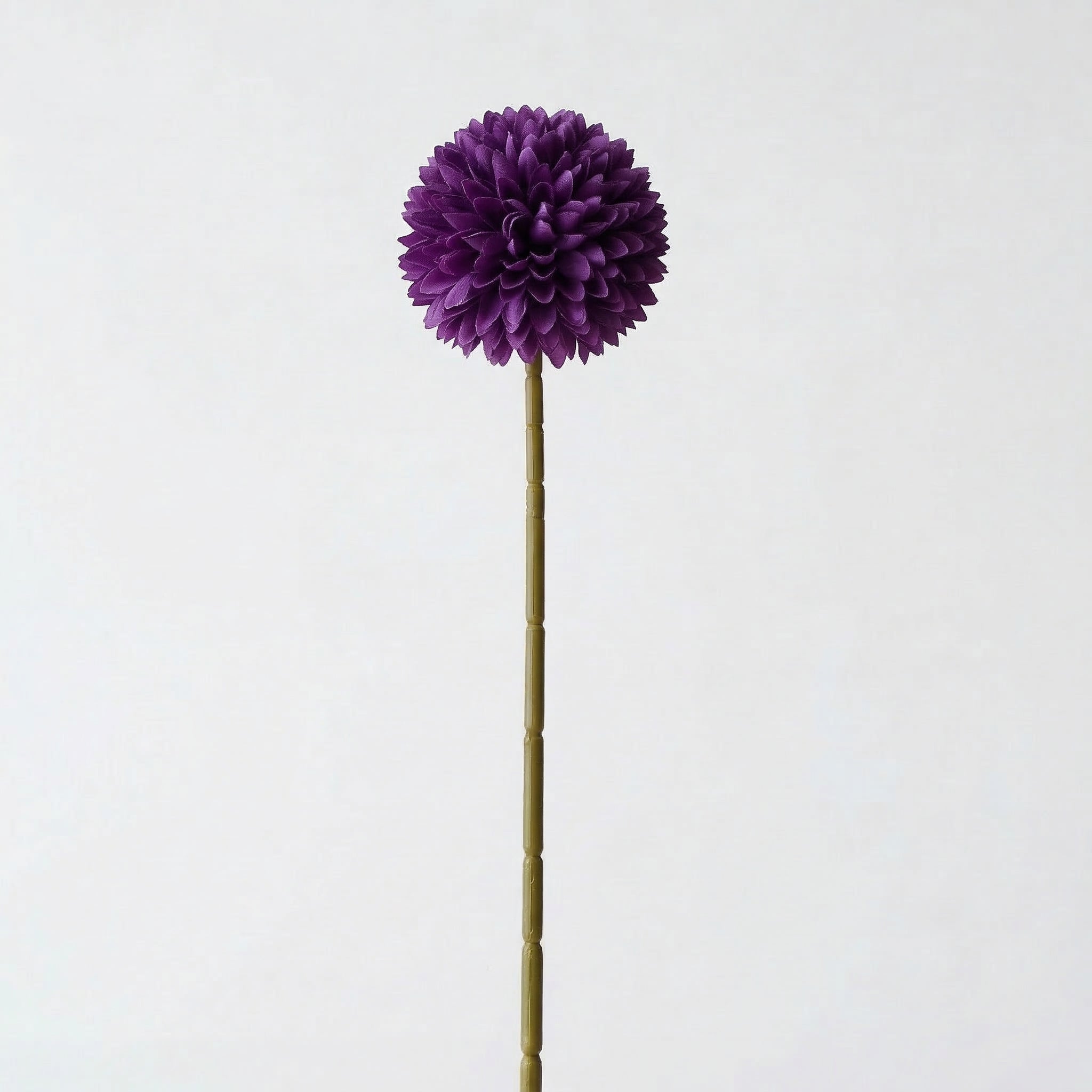 Real Touch Chrysanthemum Ball Stem | Dark Purple