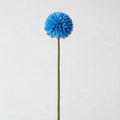 Real Touch Chrysanthemum Ball Stem | Bright Blue