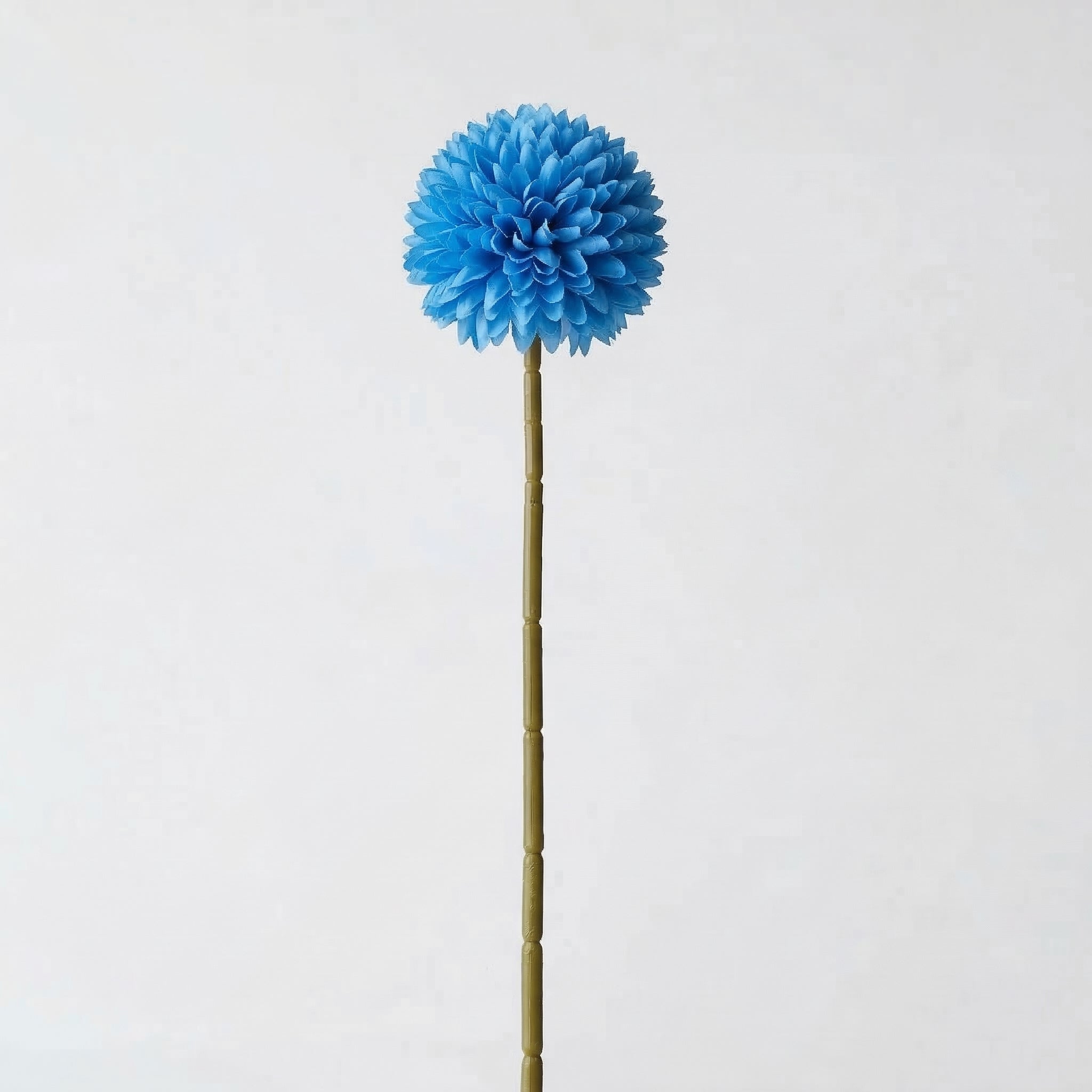 Real Touch Chrysanthemum Ball Stem | Bright Blue