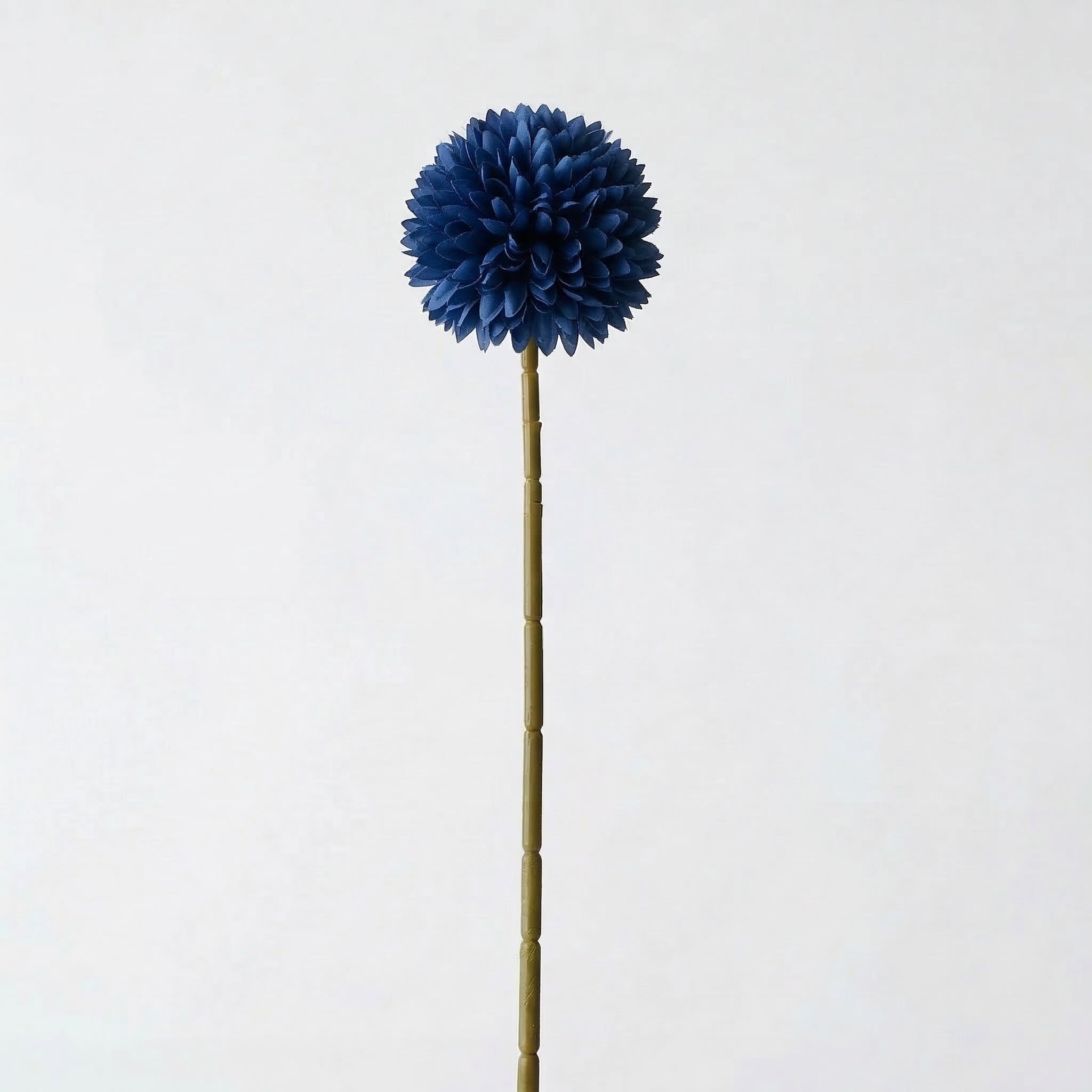 Real Touch Chrysanthemum Ball Stem | Dark Blue