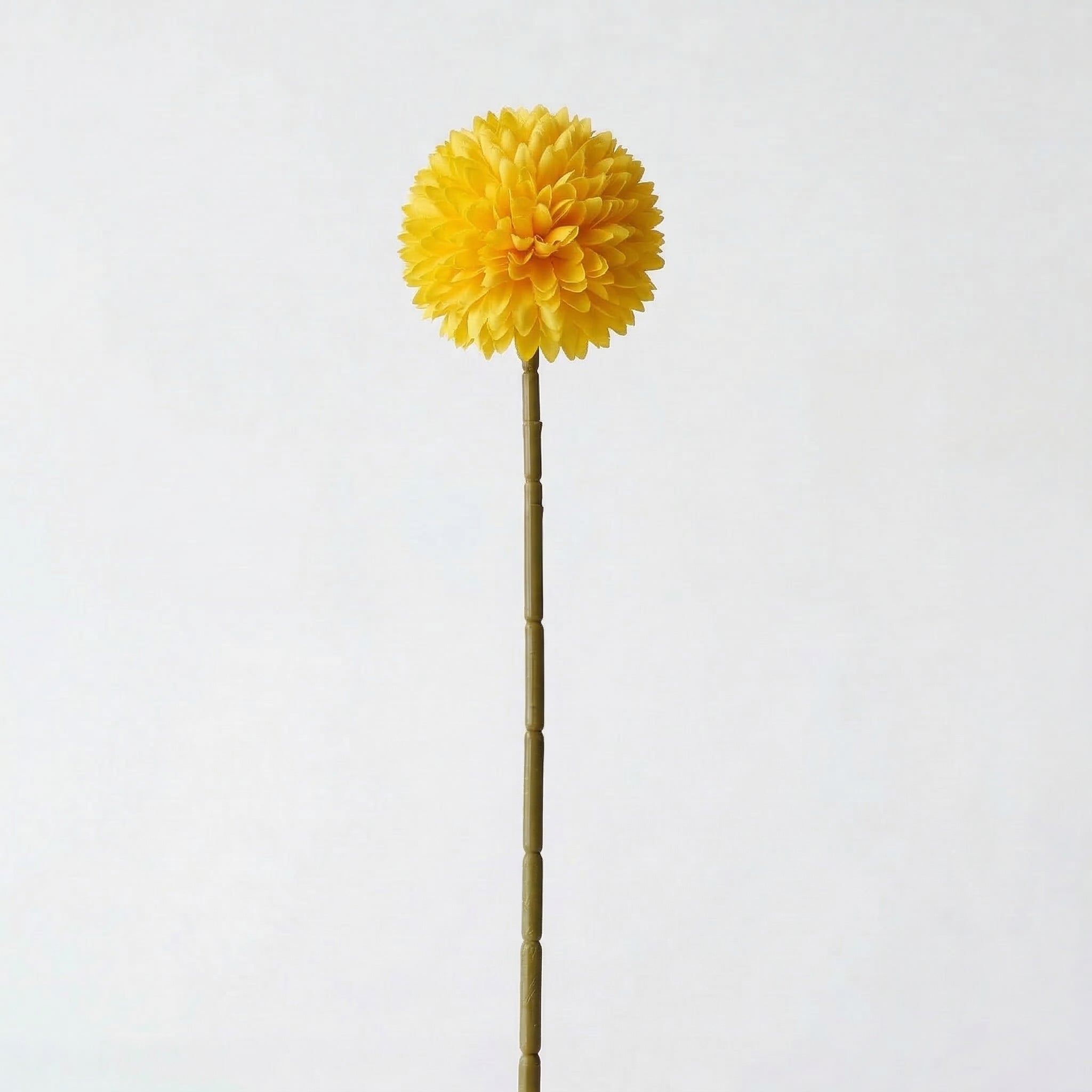 Real Touch Chrysanthemum Ball Stem | Yellow