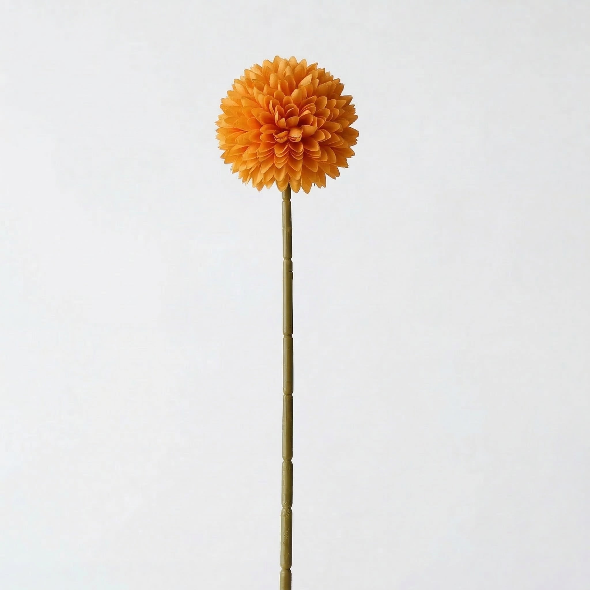 Real Touch Chrysanthemum Ball Stem | Orange