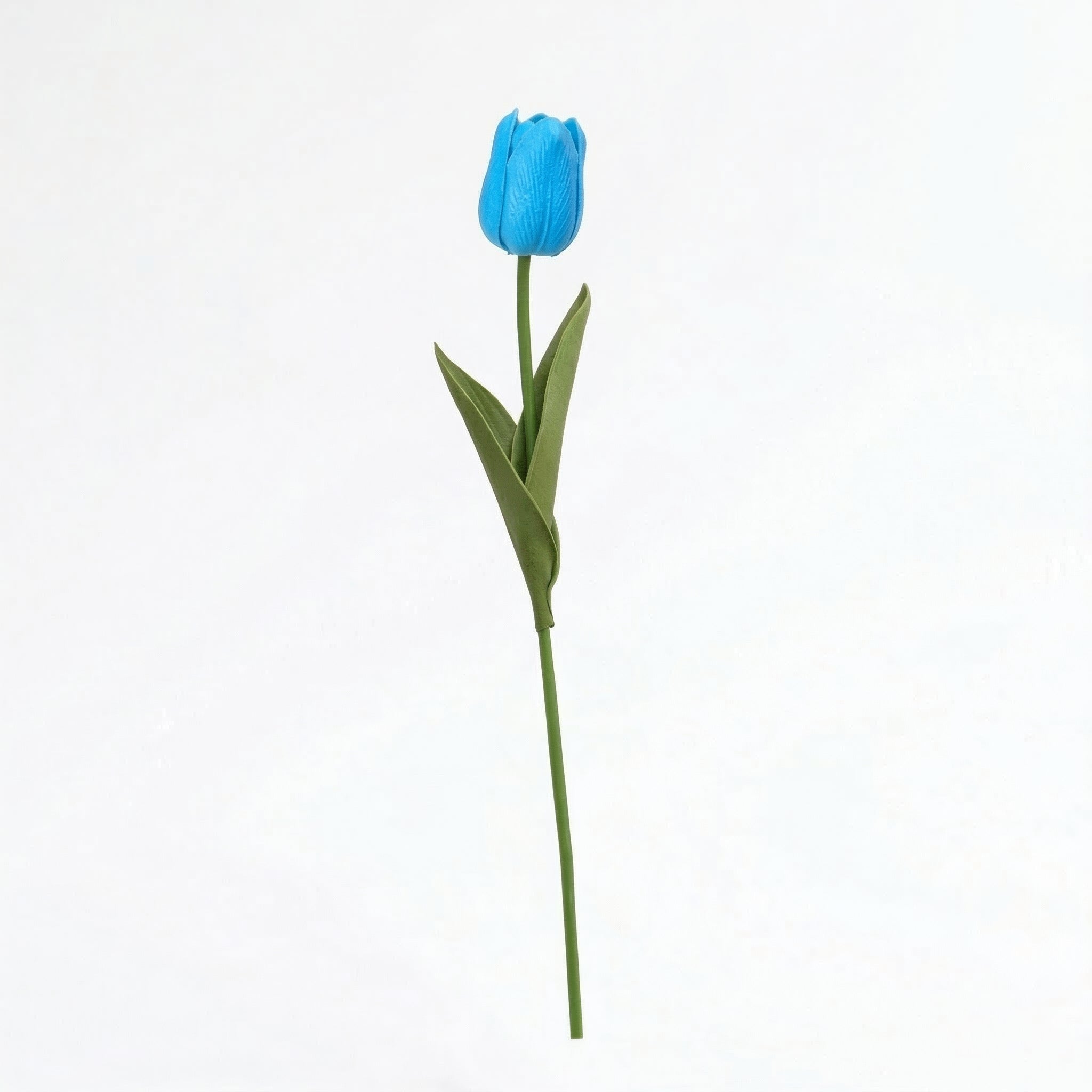 Real Touch Tulip Stem | Bright Blue