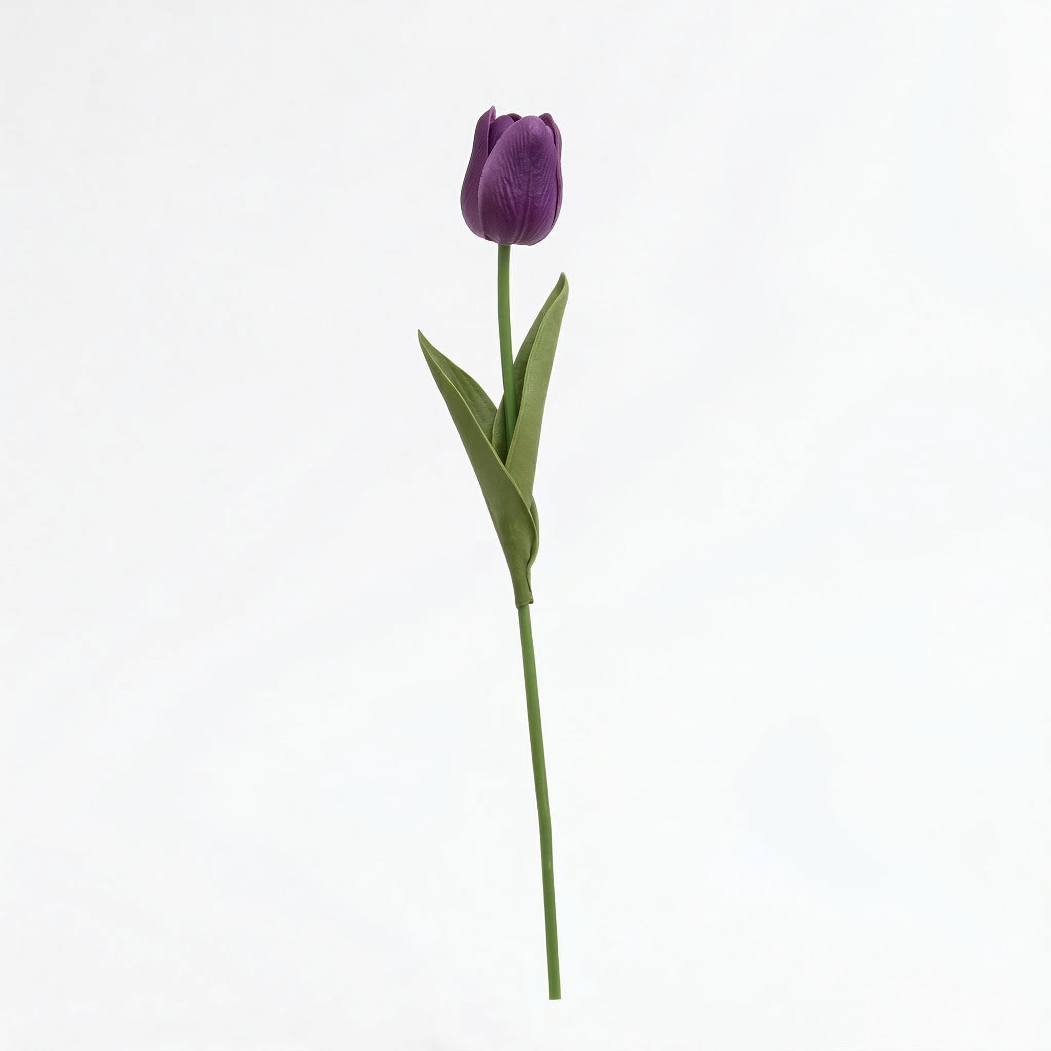Real Touch Tulip Stem | Dark Purple