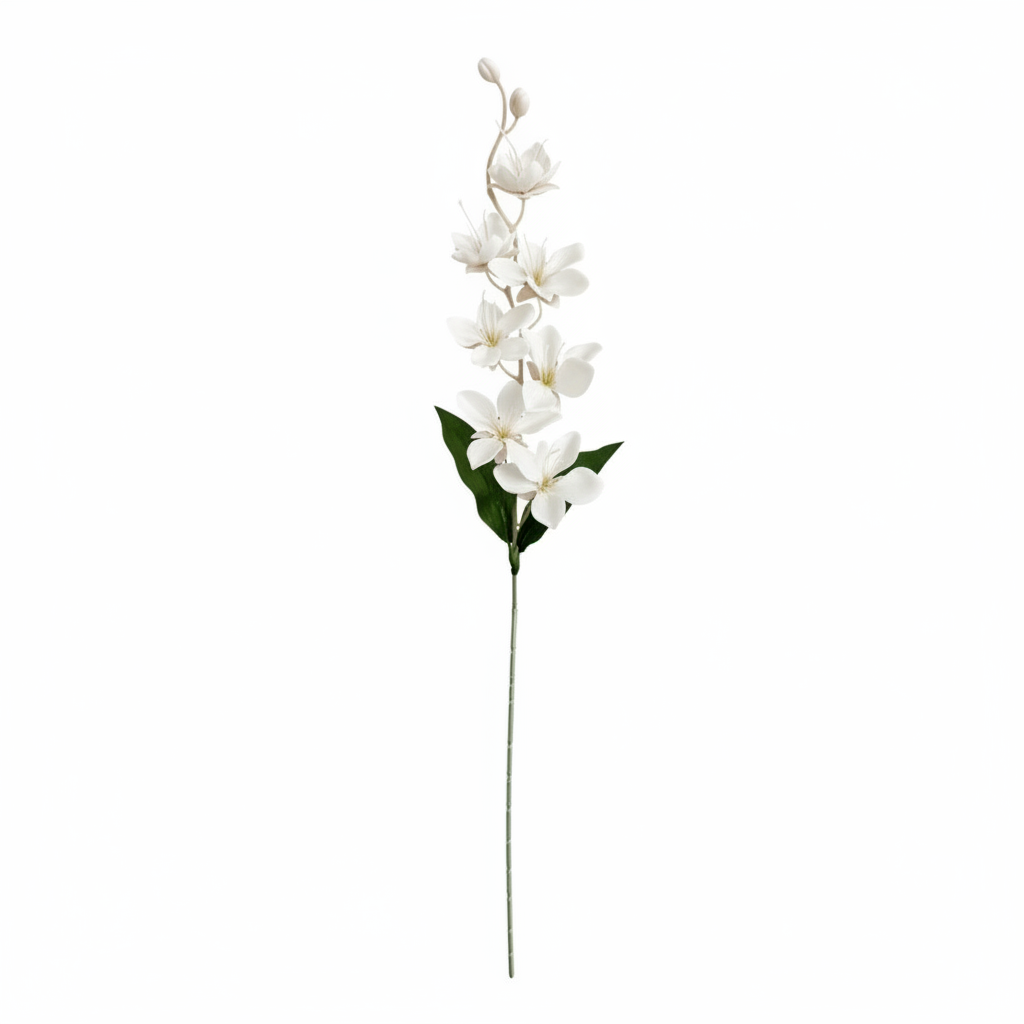 Real Touch Orchid Stem | White