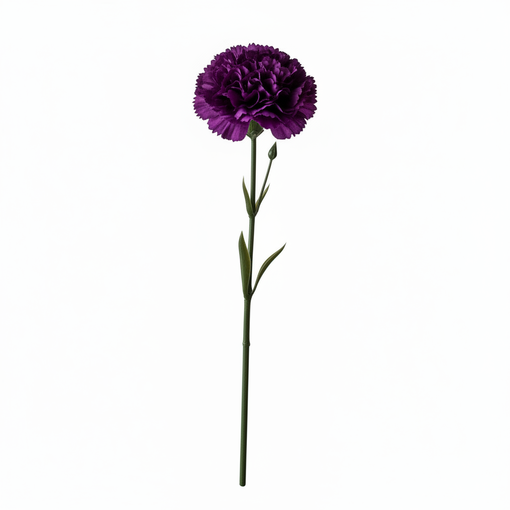 Real Touch Carnation Stem | Dark Purple