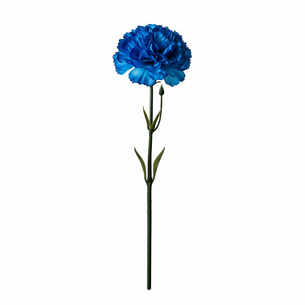 Real Touch Carnation Stem | Bright Blue