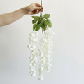 Real Touch Wisteria Stem | White