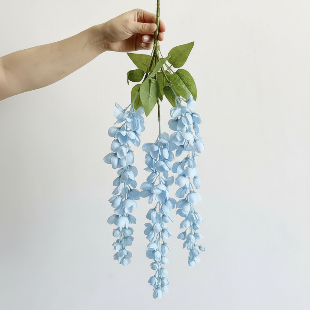 Real Touch Wisteria Stem | Light Blue