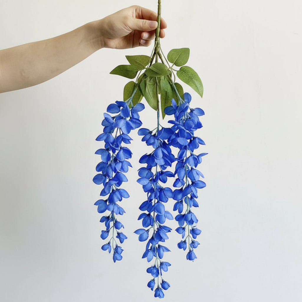 Real Touch Wisteria Stem | Bright Blue