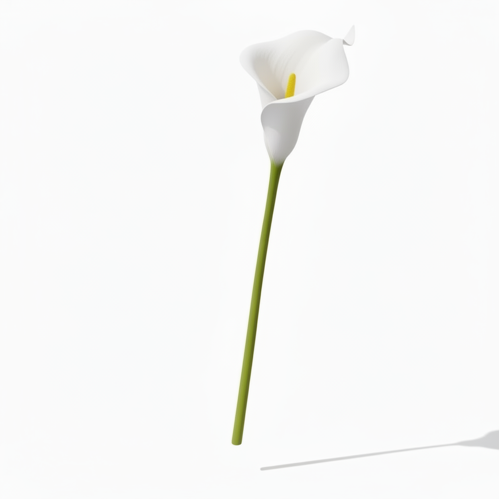 Real Touch Calla Lily Stem | White