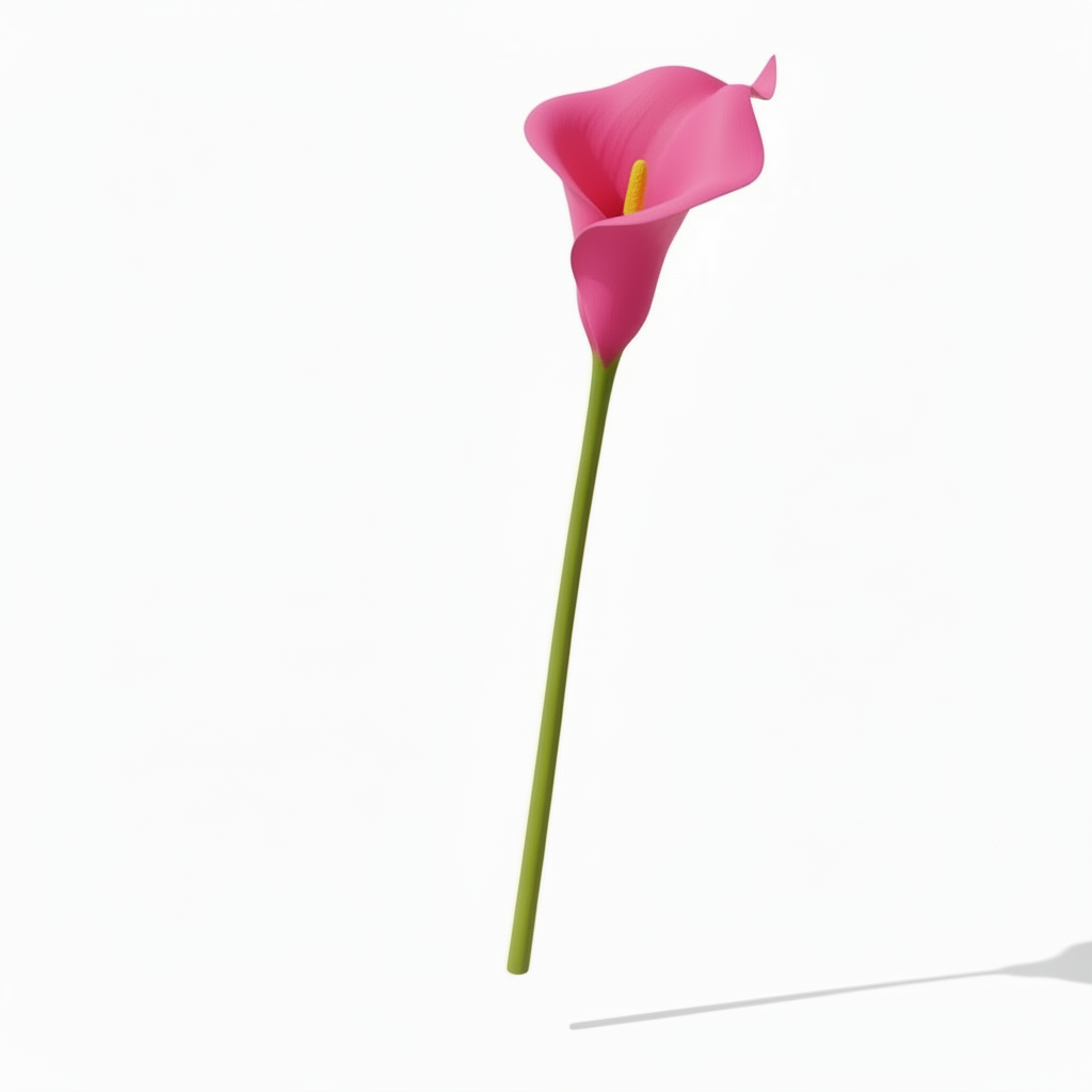 Real Touch Calla Lily Stem | Bright Pink