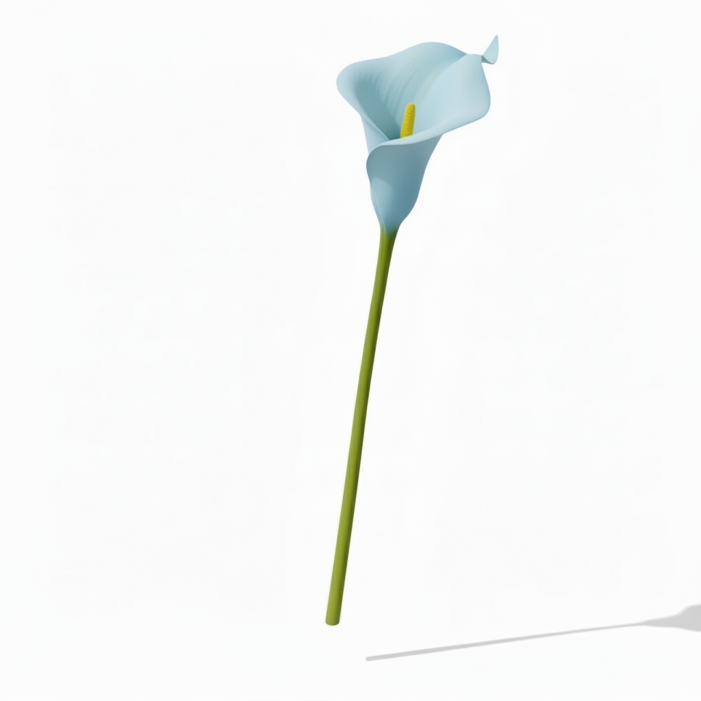 Real Touch Calla Lily Stem | Light Blue