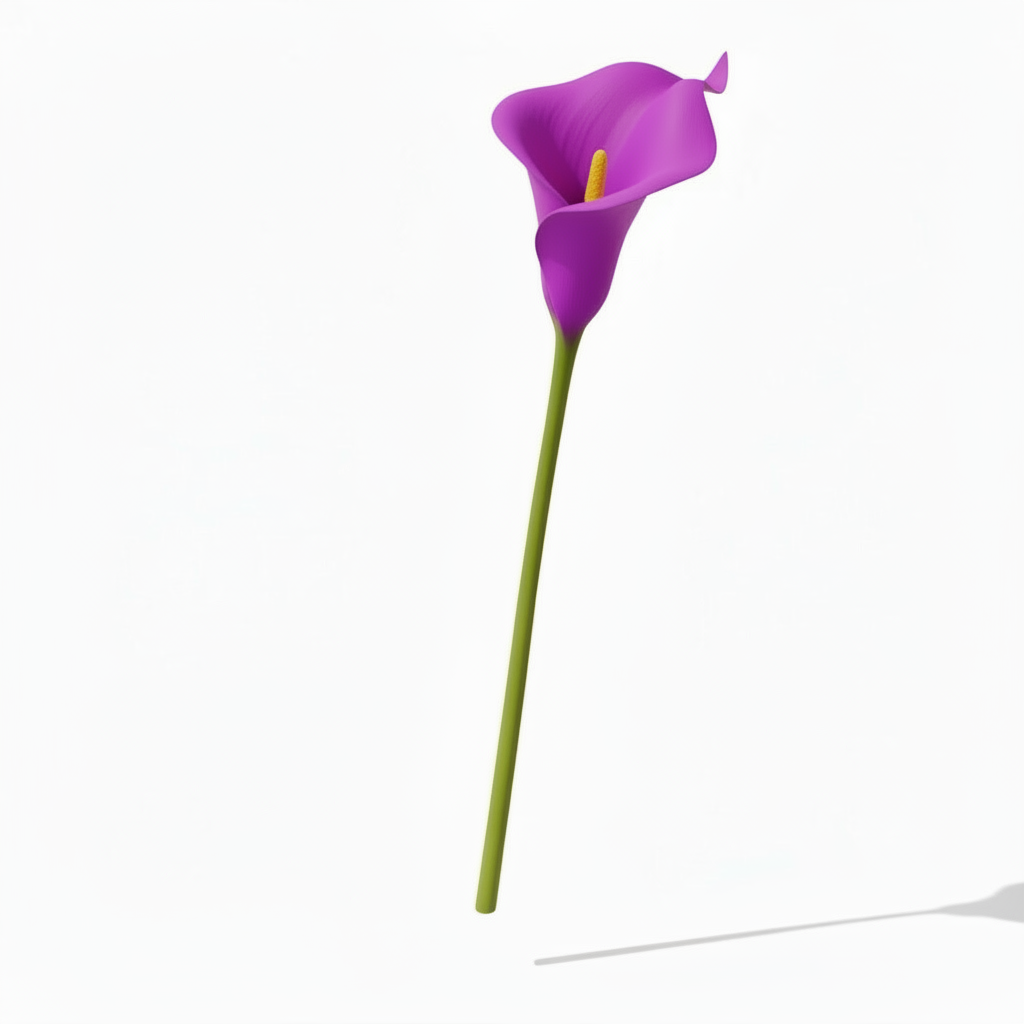 Real Touch Calla Lily Stem | Bright Purple