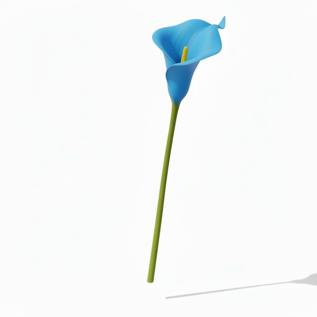 Real Touch Calla Lily Stem | Bright Blue