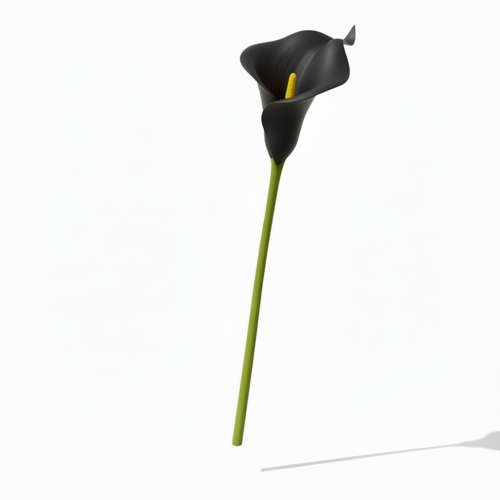 Real Touch Calla Lily Stem | Black