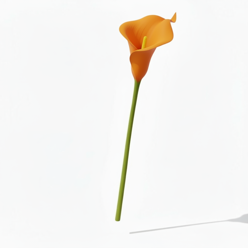 Real Touch Calla Lily Stem | Orange