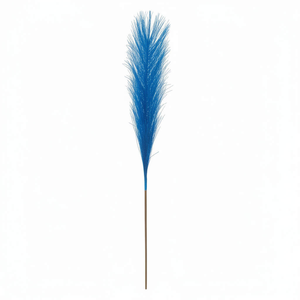 Real Touch Pampas Grass Stem | Bright Blue