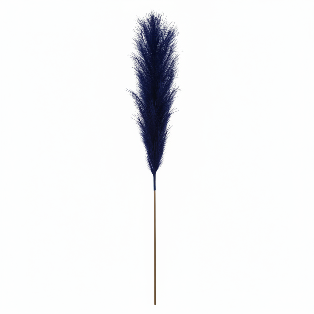 Real Touch Pampas Grass Stem | Dark Blue