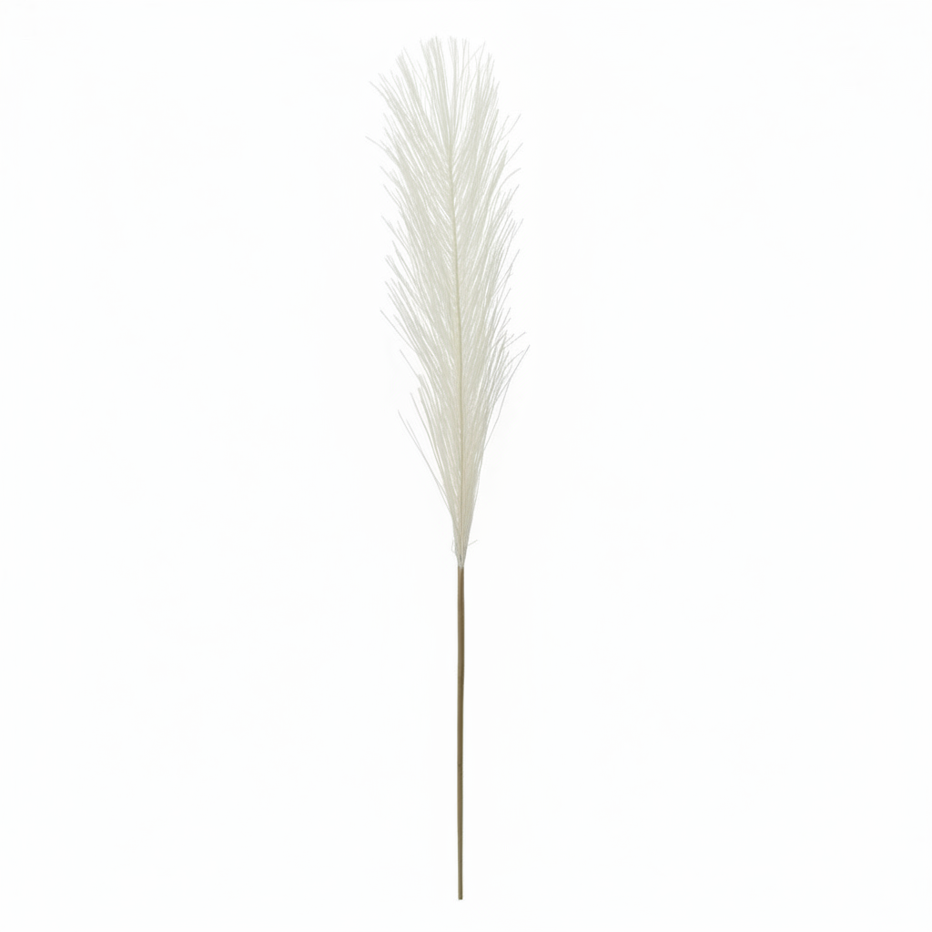 Real Touch Pampas Grass Stem | White