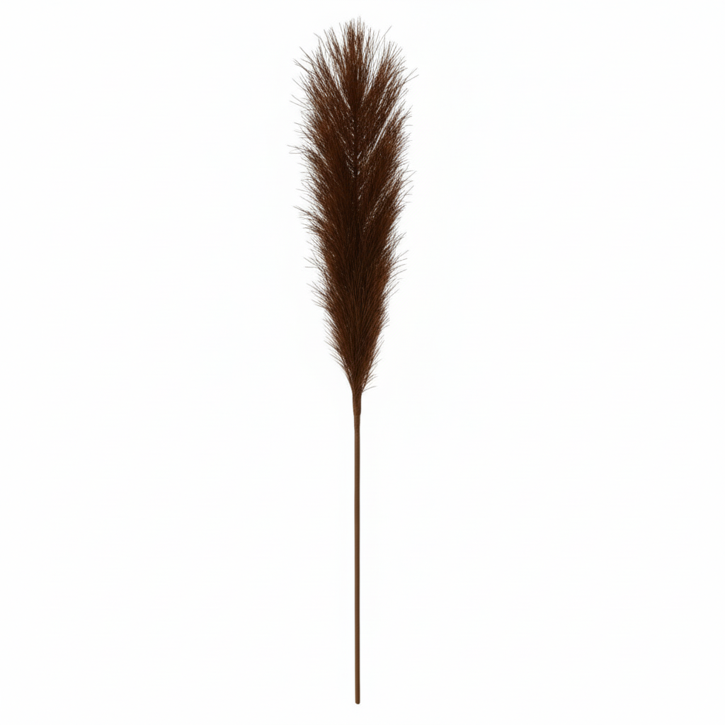Real Touch Pampas Grass Stem | Dark Brown