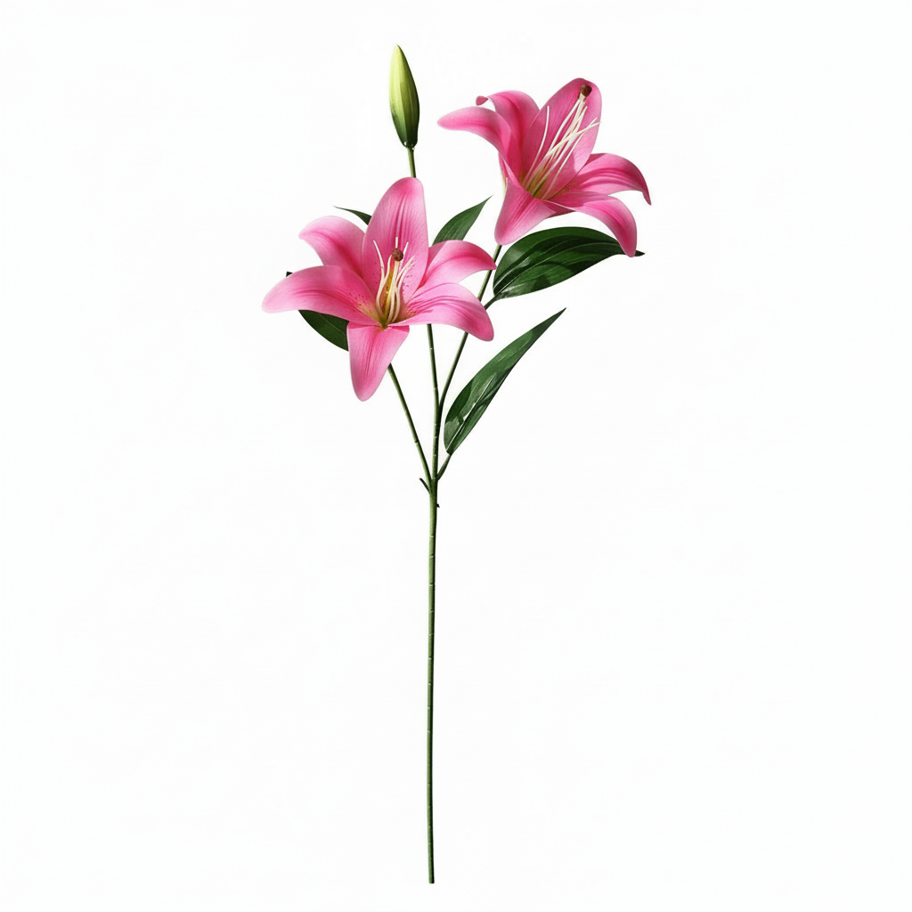 Real Touch Lily Stem | Bright Pink