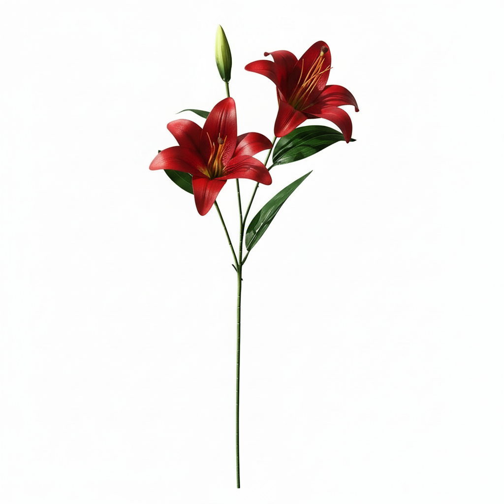 Real Touch Lily Stem | Red