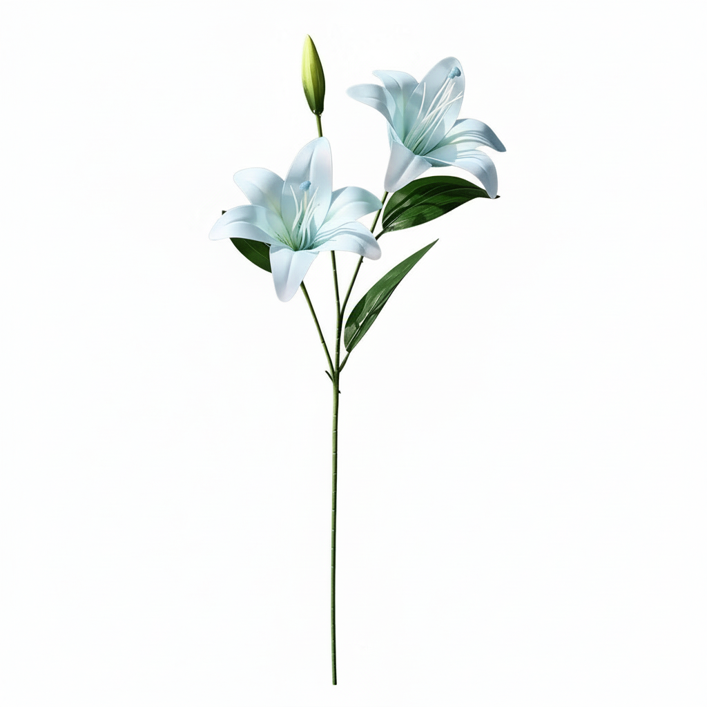 Real Touch Lily Stem | Light Blue