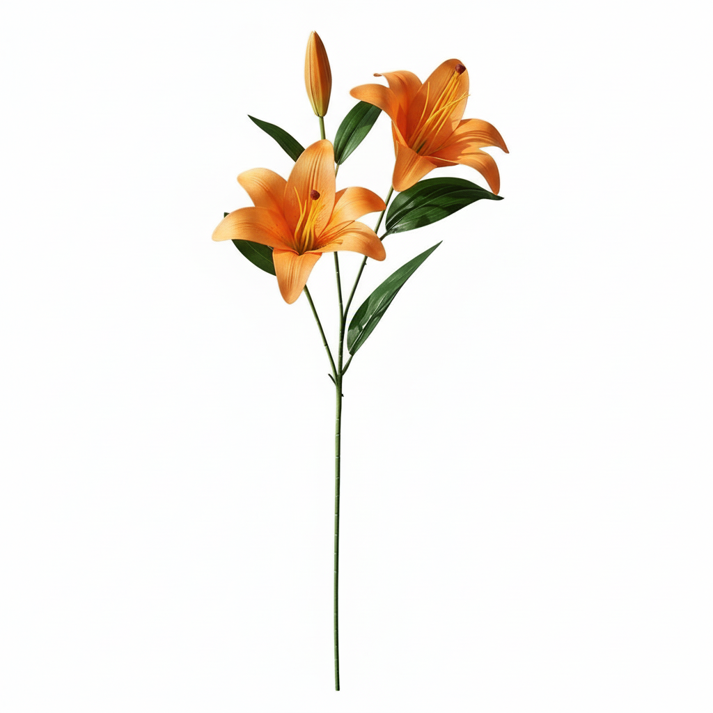 Real Touch Lily Stem | Orange
