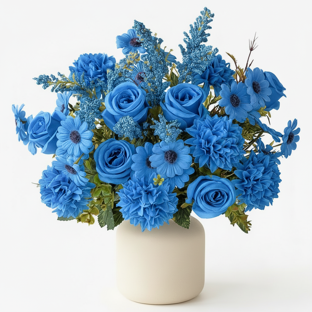 Pre-Made Floral Bundle Bright Blue #1