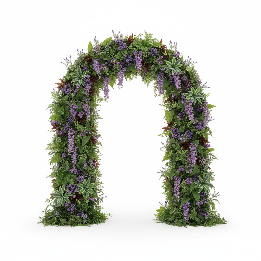 Tropical Lavender Greenery Floral Backdrops | 169