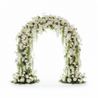 Dripping White Rose Greenery Premium Flower Backdrops | 138
