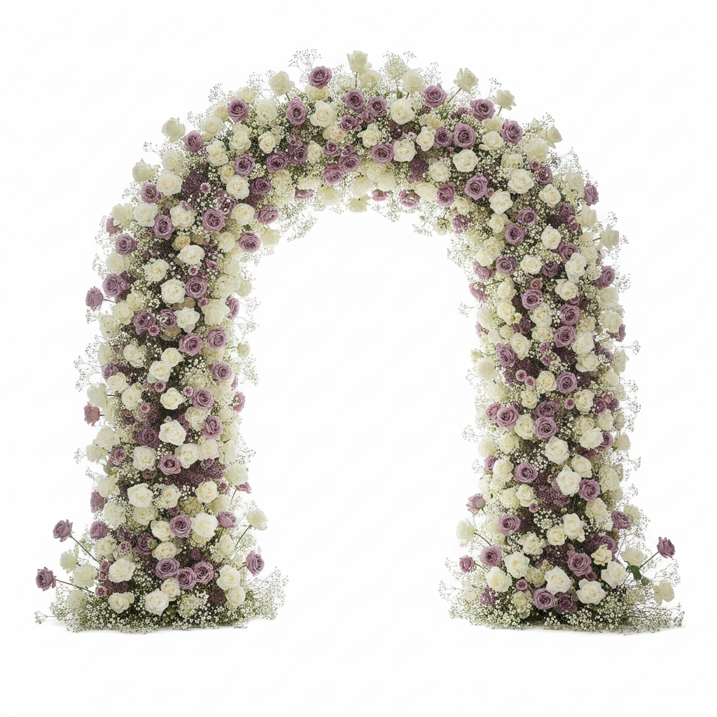 Babys Breath White. Purple Lavender Rose Flower Backdrops | 255