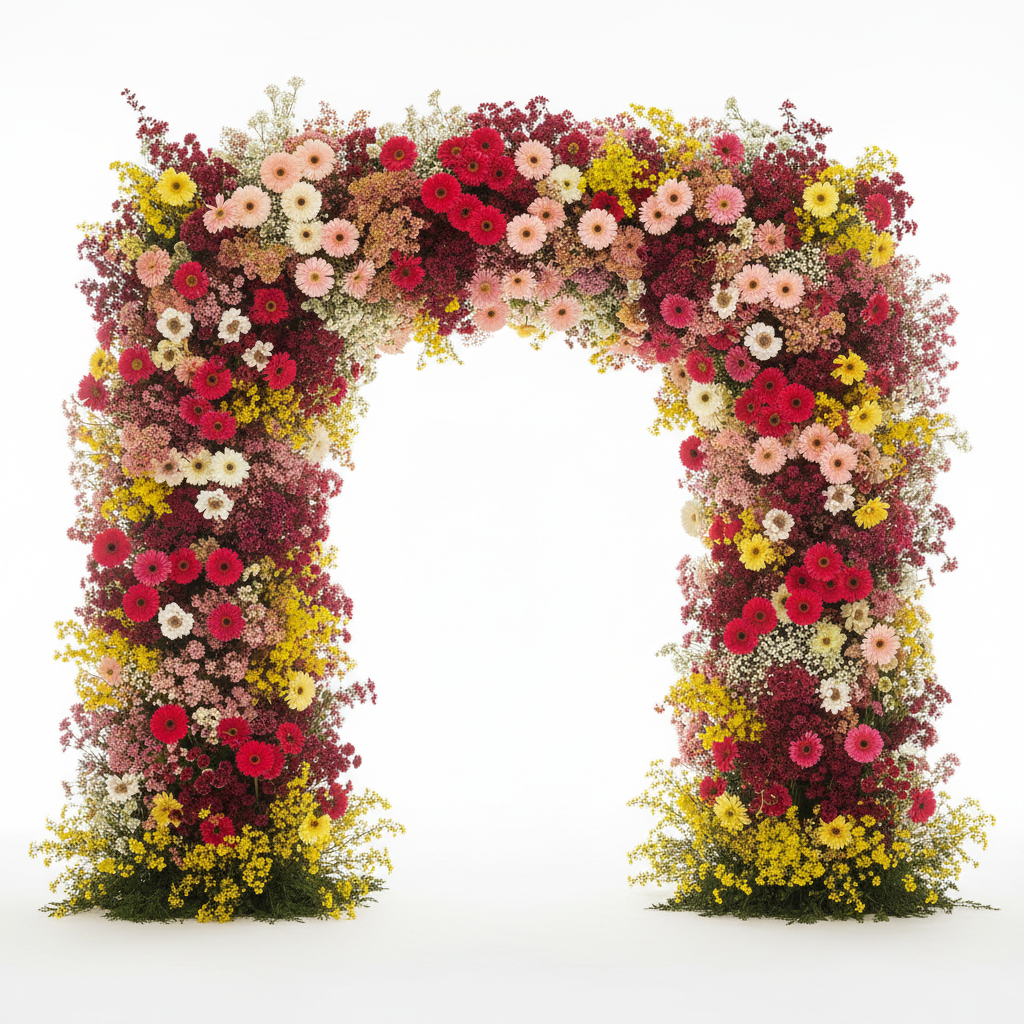 Pink, Brown, Red & Yellow Premium Flower Backdrops | 132