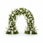 Premium Greenery & White Flower Backdrops | 4587