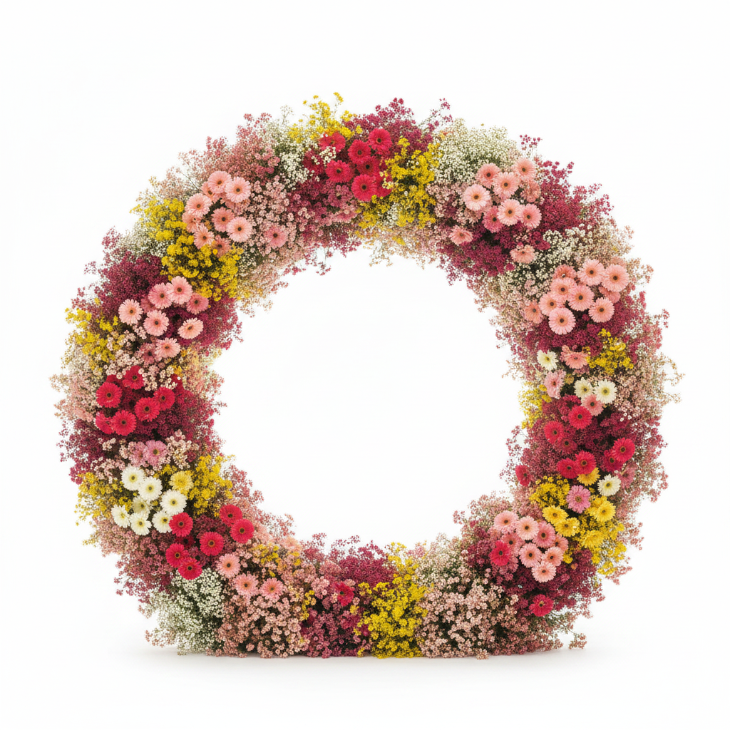Pink, Brown, Red & Yellow Premium Flower Backdrops | 132